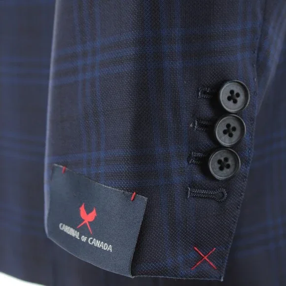 Cardinal of Canada NWT Wool Sport Coat Size 44R US In Blues Plaid